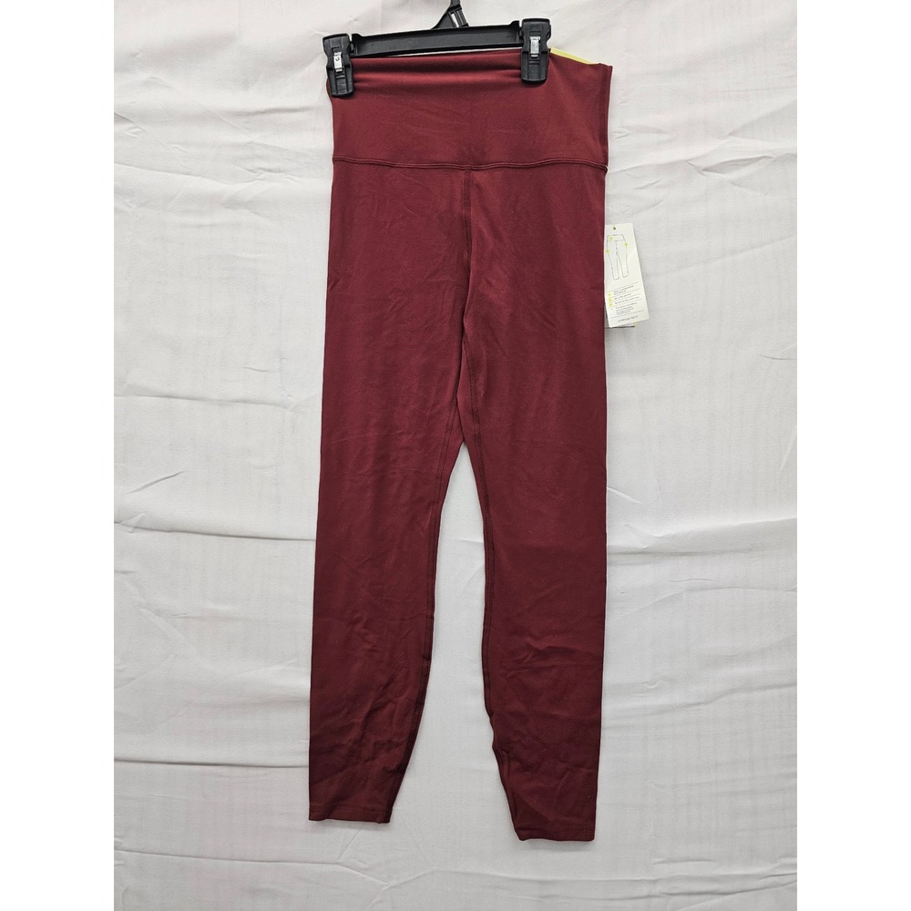 All in Motion Womens Ultra High Rise 7/8 Leggings Maroon Nylon Blend Size Small
